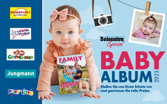 „Dolomiten“ Babyalbum 2023: Foto einschicken und gewinnen!